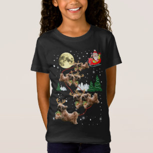 T-Shirt Funny Reindeer Shih Tzu Noël Amoureux de les chien