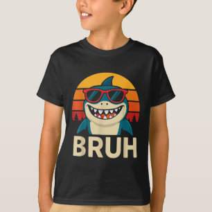 T-shirt Funny Requin Bruh avec Mème Sungles