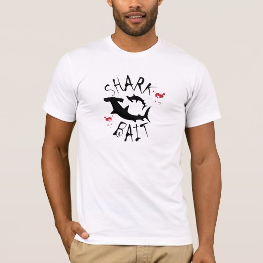 T-shirt Funny Requins à tête de marteau à appâts de requin (Devant)