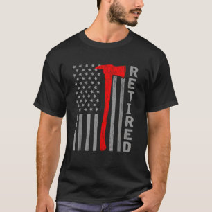 T-shirt Funny Retraité Firefighter USA Drapeau pompier rem
