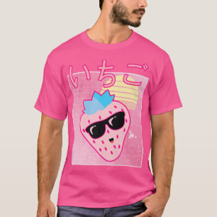 T-shirt Funny Retro 90 s Japonais Kawaii Strawberry Retro 