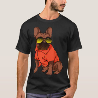 T-shirt Funny Retro 90s Français Bulldog Amoureux des chie