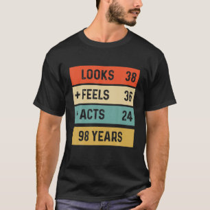 T-shirt Funny Retro 98E Anniversaire 98 Ans Né En 1920