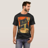 T-shirt Funny Retro Anime Cat Ramen Japanese Cat Graphic A (Devant entier)