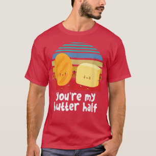 T-shirt Funny Retro Beurre Petit déjeuner Vintage Déjeuner