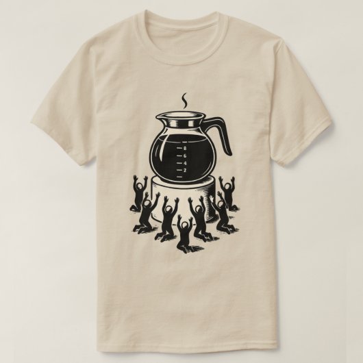 T-shirt Funny Retro Coffee – Worship Coffee (Design devant)