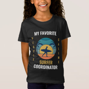 T-Shirt Funny rétro coordonnateur de surfeur de plage