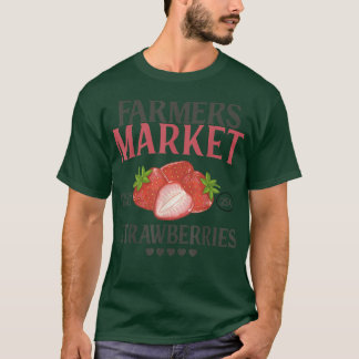 T-shirt Funny Retro Farmer Market Graphic fraise