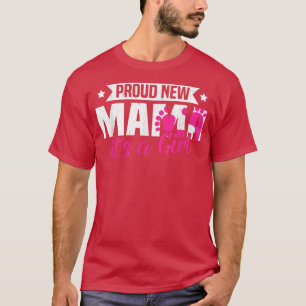 T-shirt Funny Retro Fière nouvelle maman C'est une fille G