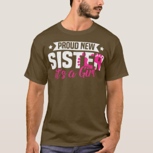 T-shirt Funny Retro Fière Nouvelle Soeur C'est une fille G