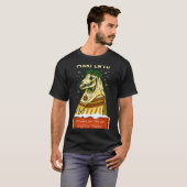 T-shirt Funny Retro Folklore Skeleton Horse Mari Lwyd Yule (Devant entier)