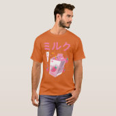 T-shirt Funny Retro Japanese Kawaii Strawberry Milk Shake (Devant entier)