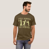 T-shirt Funny Retro Old School Zombie Killer Hunter (Devant entier)