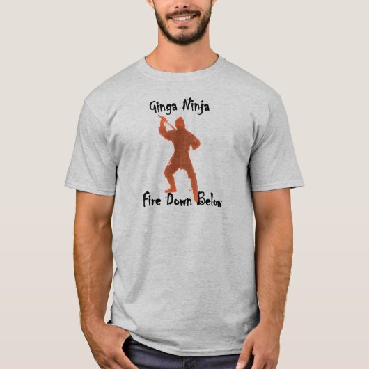 T-shirt Funny Retro rousse Ginger Ninja (Devant)
