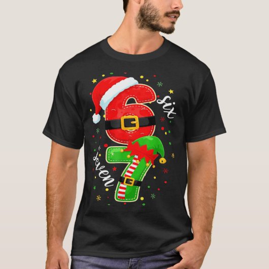 T-shirt Funny Retro Six Seven Christmas 67 Xmas  (Devant)