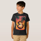 T-shirt Funny Retro Summer Cat Vacation (Devant entier)