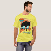 T-shirt Funny retro surfs up surfing buffalo Wyoming (Devant entier)