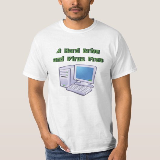 T-shirt Funny Retro Virus Geek d'ordinateur libre Nerd (Devant)