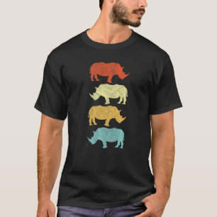 T-shirt Funny Rhino Chubby Unicorn Retro Vintage