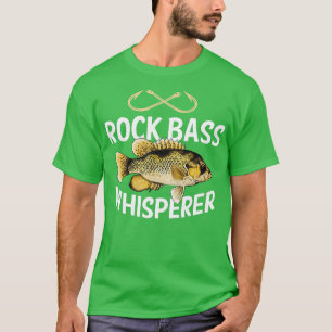T-shirt Funny Rock Bass Fishing Poisson d'eau douce