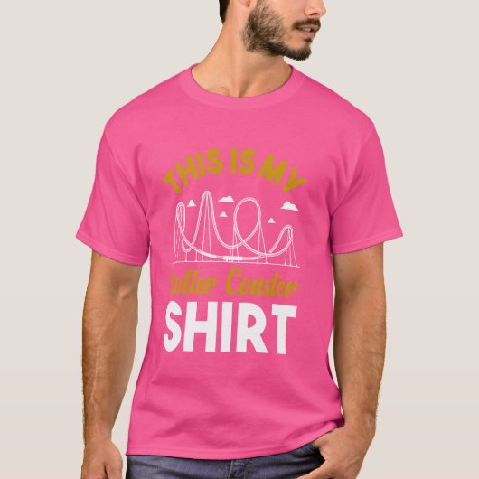 T-shirt Funny Roller Dessous de verre Thème Park Rollercoa (Devant)