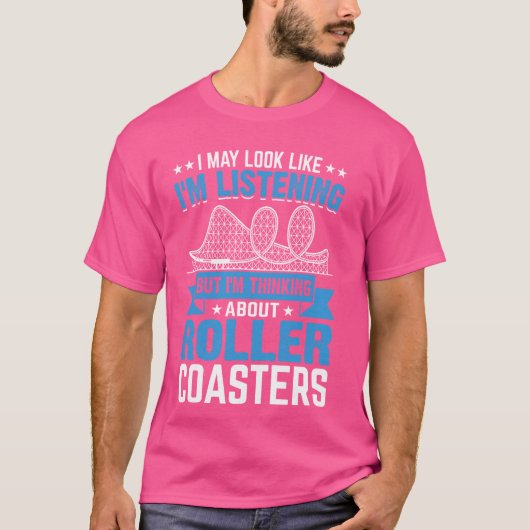 T-shirt Funny Roller Dessous de verre Thème Park Rollercoa (Devant)