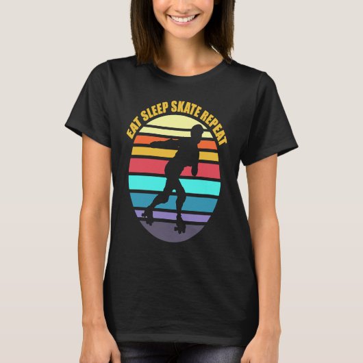 T-shirt Funny Roller Skates Rollerblade Chaussures Skate D (Devant)