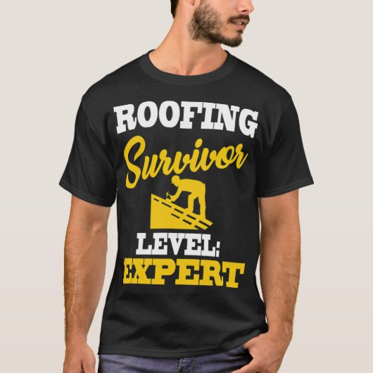 T-shirt Funny Roofer archéologie zoo thème de l'espace (Devant)