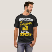 T-shirt Funny Roofer archéologie zoo thème de l'espace (Devant entier)