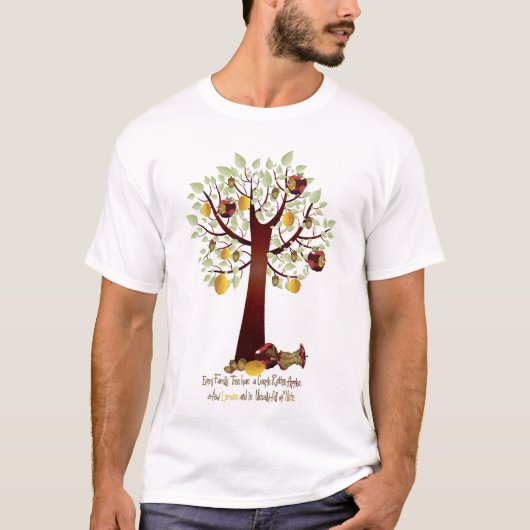 T-shirt Funny Rotten Apple Family Tree (Devant)