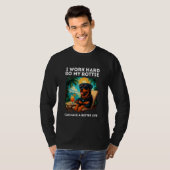 T-shirt Funny Rottweiler Dog I Work Hard Design Rottie Lov (Devant entier)