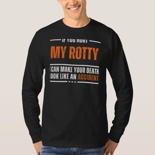 T-shirt Funny Rotty Lover Tee - Conception audacieuse et h (Devant)
