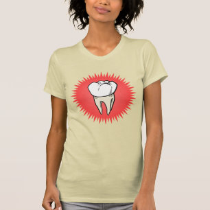 T-shirt Funny Rouge Blanc Beige Extrait Molar Starburst