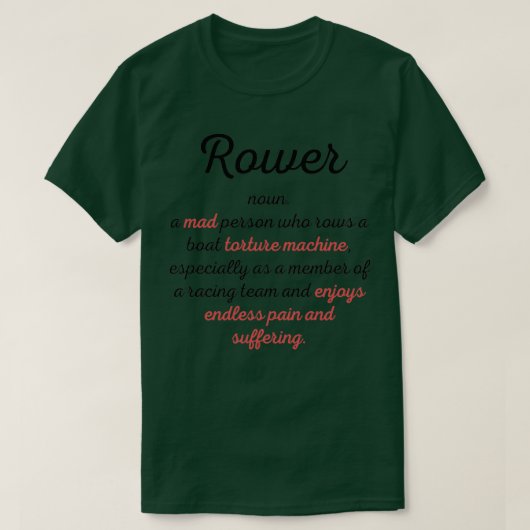T-shirt Funny Rowing définition Idée cadeau 2 (Design devant)