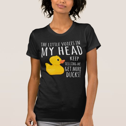 T-shirt Funny Rubber Duck Little Voices dans ma tête (Devant)