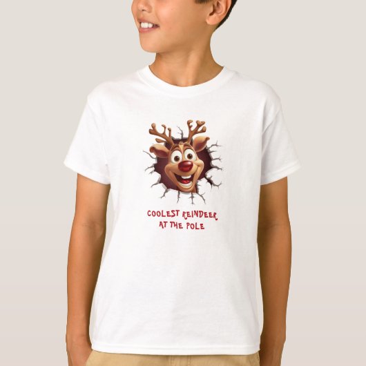 T-shirt Funny Rudolph Reindeer Nom de Noël Texte (Devant)