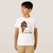 T-shirt Funny Run Out of Ice Cream Cartoon (Devant entier)