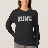 T-shirt Funny Rungry Runner Slogan Running (Devant)