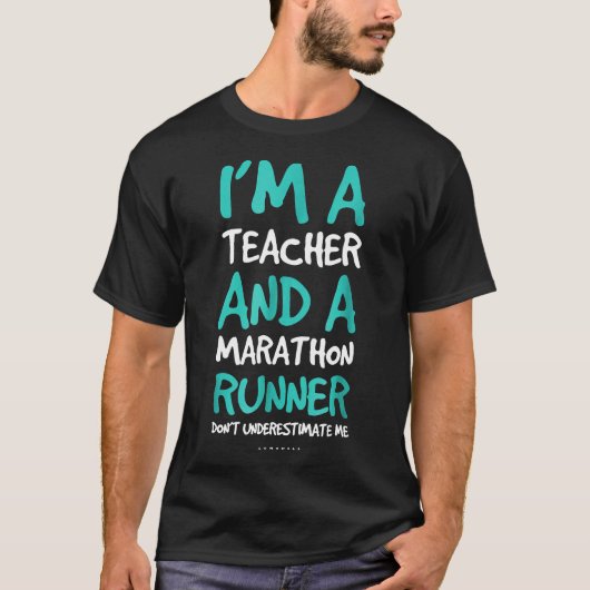 T-shirt Funny Running est professeur de course Marathon Ca (Devant)
