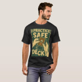 T-shirt Funny Safe Decks Trading Card Game Pun Humor  (Devant entier)