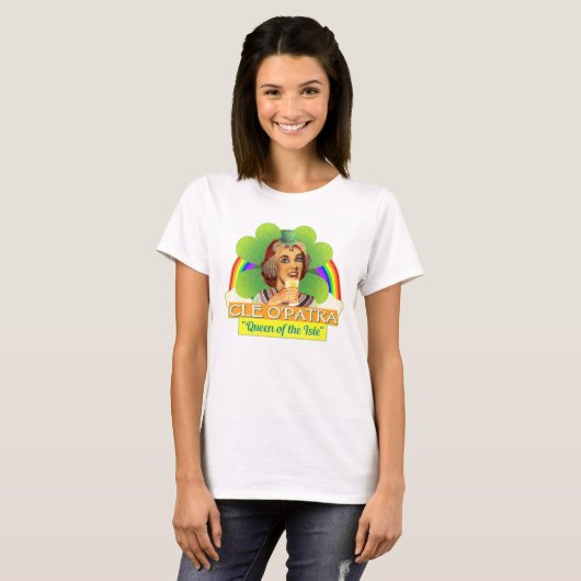T-shirt Funny Saint Patrick's Day Cleopatra Pun irlandais (Devant entier)