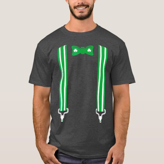 T-shirt Funny Saint Patricks Day Shamrock Bow Cravate (Devant)