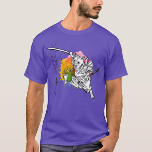 T-shirt Funny Samurai Cat Making Sushi 