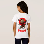 T-Shirt Funny Samurai Cat Soccer - Gift for Anime & Sports (Dos entier)