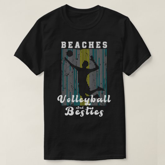 T-shirt Funny Sand Volleyball Plages Volleyball et Besti (Design devant)