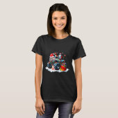 T-shirt Funny Santa Clause Riding Monster Red Truck Xmas T (Devant entier)