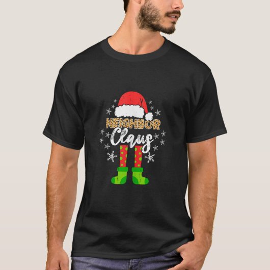T-shirt Funny Santa Hat Voisin Claus Famille Noël Pa (Devant)