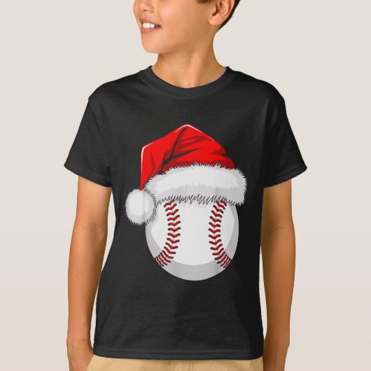 T-shirt Funny Santa Hat Xmas Srt Lover Christmas Baseball (Devant)