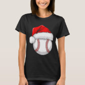 T-shirt Funny Santa Hat Xmas Srt Lover Christmas Baseball (Devant)
