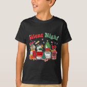 T-shirt Funny Santa Profol Silent Night Icu Nurses Merry C (Devant)